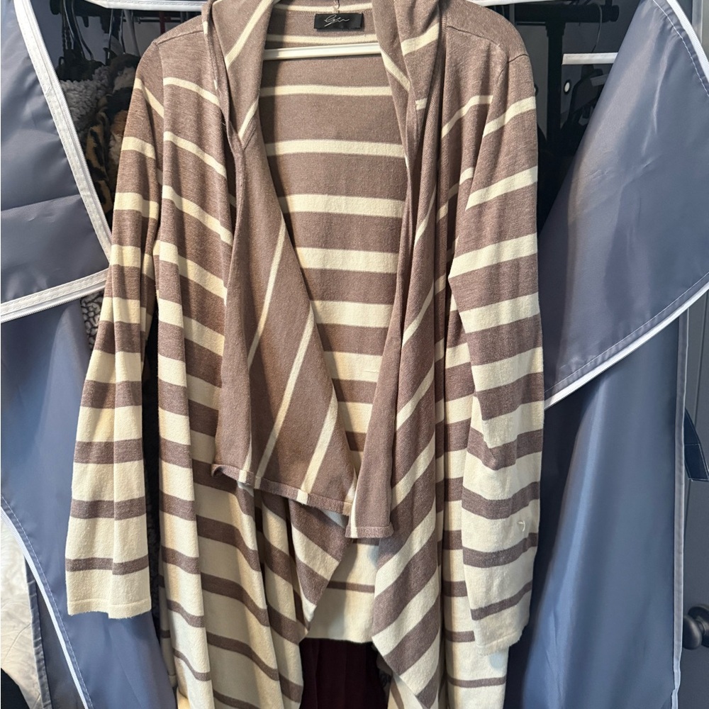 Striped Brown and Cream Sweater